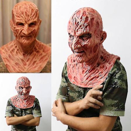 Freddy Krueger Latex Mask Karneval Halloween Realistisk Vuxen Fest Läskig Cosplay Rekvisita_FIP9