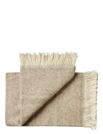 Fanø 140X240 Cm Home Textiles Cushions & Blankets Blankets & Throws Beige Silkeborg Uldspinderi