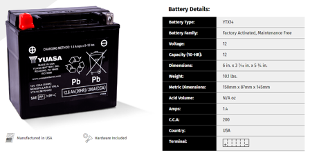 Batterie Yuasa YT-Serie AGM – Suche nach Motorrad - Kawasaki W 650 1999-2005
