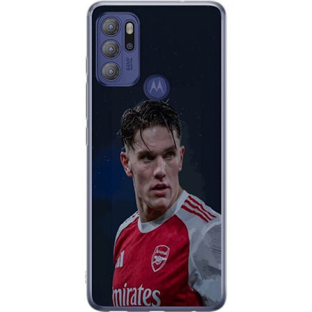 Yhteensopiva Puhelinkuori Motorola Moto G60S Pastellivärikkäät sateenkaaret, joissa on valkoiset tähdet ja pehmeä väriero taivaallisessa unelmahimmess