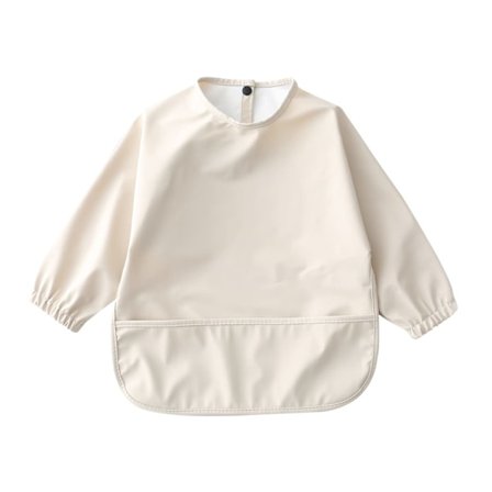 Vandtætte hagesmække til babyer, langærmede hagesmække til madning af babyer og småbørn, lette at rengøre og vaskbare