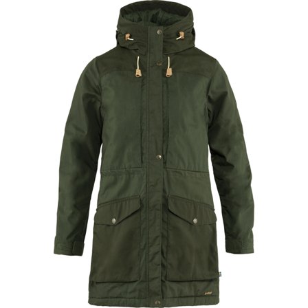 Fjällräven Women's Singi Wool Padded Parka in Deep Forest, G-1000 /Wolle | Size: XL