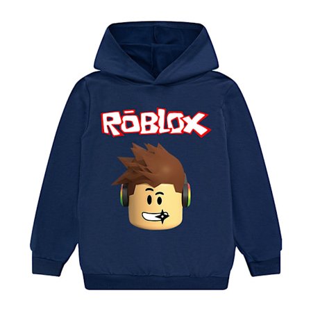 Roblox Huppari Lapsille Päällysvaatteet Collegepaita - Korkealaatuinen Navy Blue V