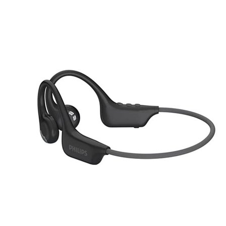 Philips open-ear trådlöst sportheadset med AI-mikrofon och IPX4-klassning - Svart