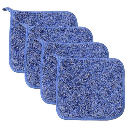 4 stk. grydelapper til madlavning og bagning i ovn, mikrobølgeovnssikre grillgrydelapper, 18*18 cm