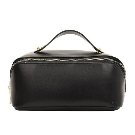 Kosmetisk väska för kvinnor, stor kapacitet, bärbar necessär av hög kvalitet, tillverkad av PU