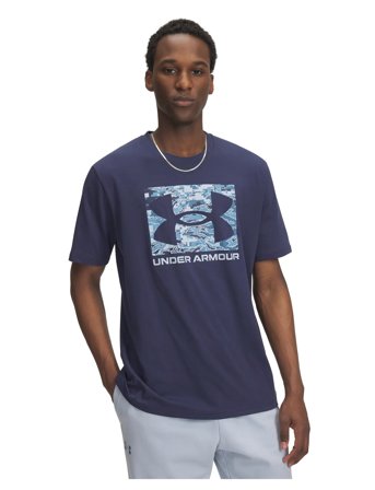 Under Armour Ua Abc Camo Boxed Logo Ss - Navy - L