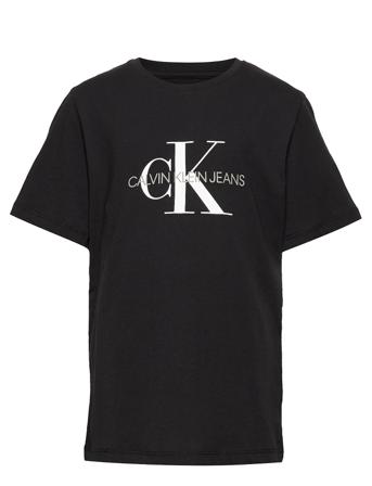 Monogram Logo T-Shirt T-shirts Short-sleeved Svart Calvin Klein