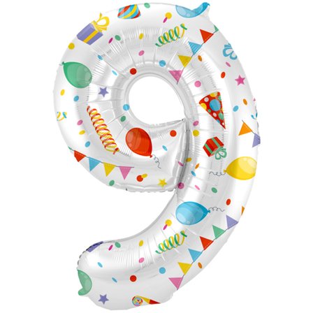 Sifferballong Joyful "0-9" Numero 9