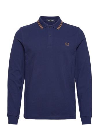 Ls Twin Tipped Shirt Blue Fred Perry
