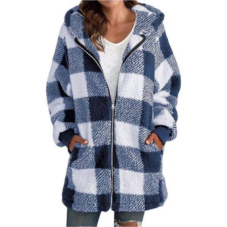 Langærmet damefrakke Komfortabel og charmerende top til kvinder Formel Daglig Fest Galla 4XL Blå