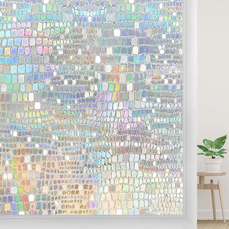 Myronsa Fönsterfilm för Insynsskydd 3D Dekorativ Glasfönsterdekal 60cm x 2m