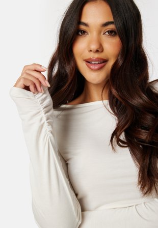 BUBBLEROOM Emila Modal Soft Top White Klær