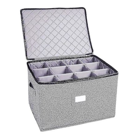 Wine Glass Storage for 12 Wine Glasses or Collapsible Wine Storage Box That Can Also Be Used for Clothes Shlm