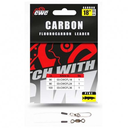 CWC Carbon Leader, 24'' 90lb / 0,90mm - Stay-Lok #4,5