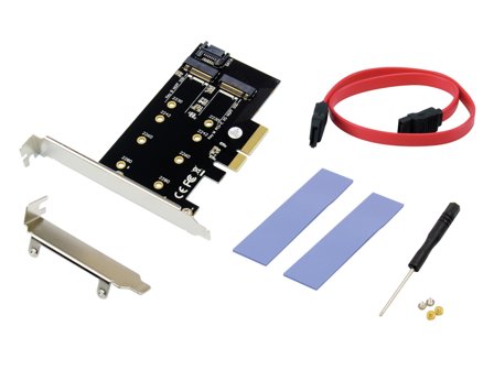 CONCEPTRONIC PCI Express Card 2-in-1 M.2 SSD PCIe Adapter