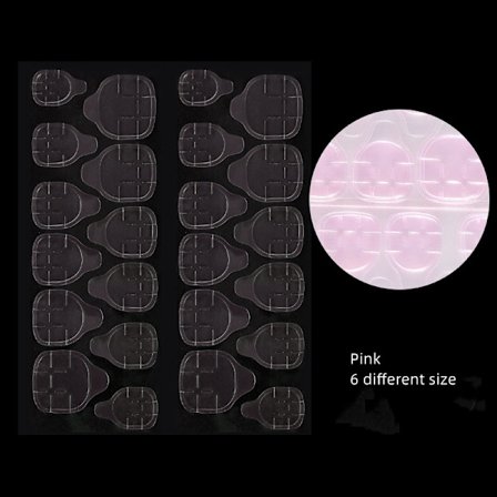 Dobbeltsidede neglestickers 24 stk