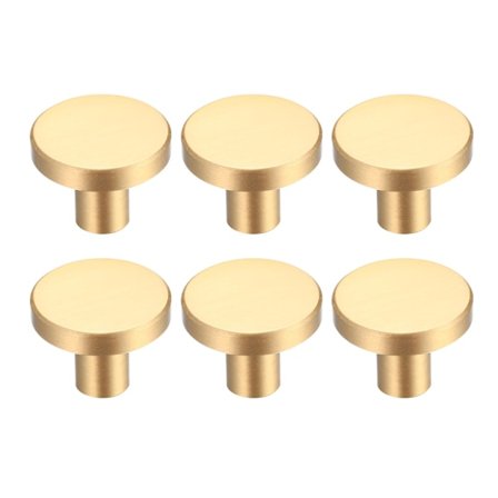 Pieces Lådknoppar, Guld Möbelknoppar, Runda Skåpknoppar, Guldmässing Lådknoppar, Köksdörrhandtag för Dekoration - 20 * 25 mm
