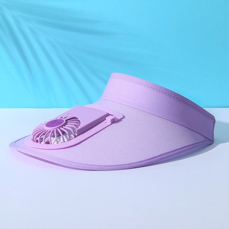 Sommar Damfläkt Hatt Utomhus Bergsklättring Fiske Anti-ultraviolett Solskydd Stor Brätte Solskydd Fiskehatt Lila