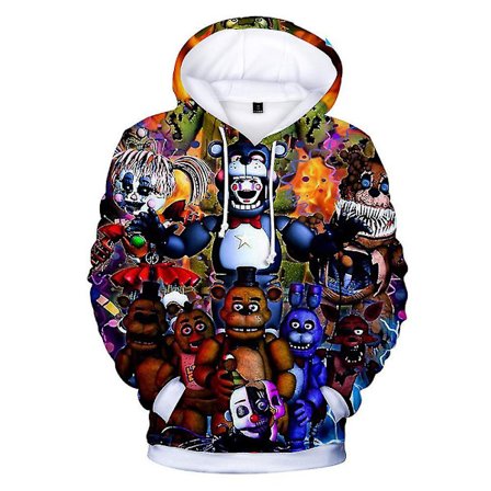 Five Nights At Freddy's 3D digitaaliprintti, rennot hupparit, lasten unisex Fnaf-huppari, collegepaidat C