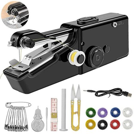 Bærbar håndholdt mini symaskin USB elektrisk skredder rask søm husholdning