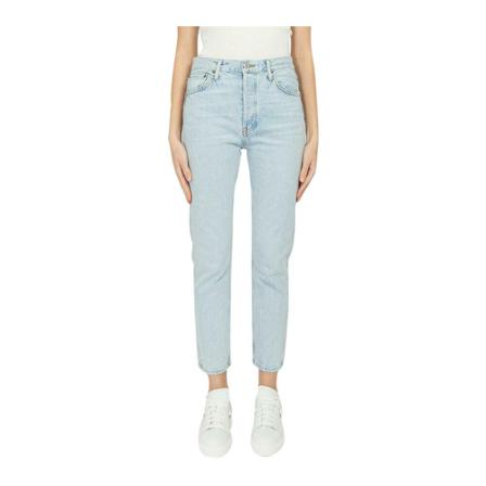 Re/Done, Straight Jeans Blauw, Dames, Maat:W28