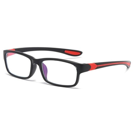 Sort rød, anti-blåt lys læsebriller 350 grader, klassisk kontor