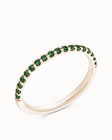 Gemstone RIng Lovina 18K Rose Gold Emerald - Engagement Rings & Wedding Rings from Vanbruun