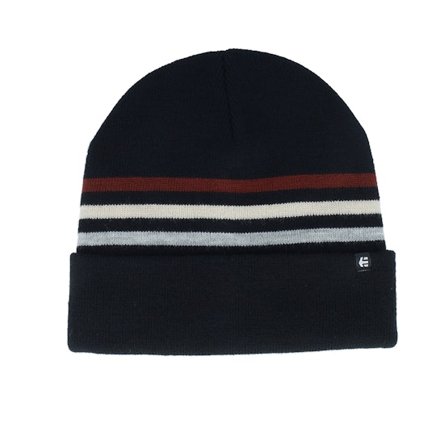 Etnies - Noir cuff Bonnet - Stripe Beanie Black Cuff @ Hatstore