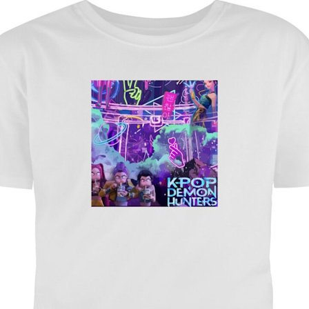 Barn T-skjorte Kpop Demon Hunters Neon City Lights Purple Glow Idol Energy Vibes