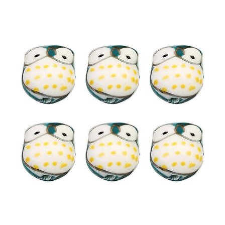 Ugglepärlor Sarjakuva Keramiikka DIY Käsityö Korujen valmistustarvikkeet Armeija .6 X 1.5 X 1Cm 10kpl