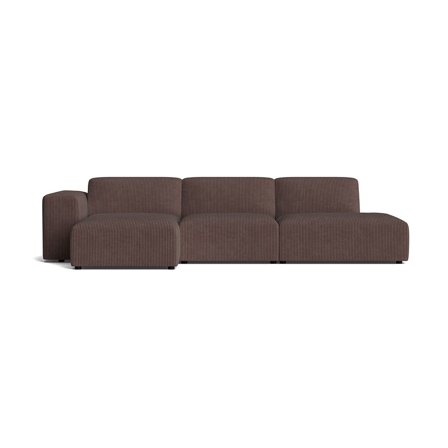Soma chaiselong sofa, venstrevendt | Open end - Lincoln Brun - 336x147x75 - Sofa, chaiselong