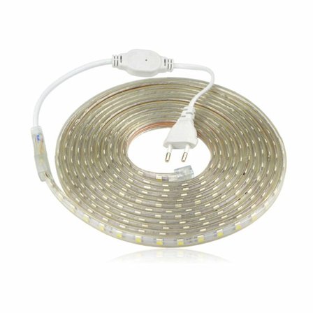 LED-stripe, vanntett LED-stripe, lys LED-stripe 220v, 5050 IP65 vanntett LED-stripe, varm hvit (4m)