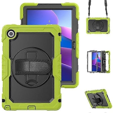 KZQ-yhteensopiva kotelo Lenovo Tab 10.1 (2025) TB-311XU / Tab TB311FU -tabletille, PC + silikonisuoja PET-naarmuuntumissuojakalvolla ja Shou