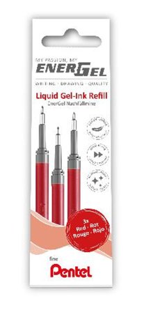 PENTEL Refill EnerGel needle röd 3/fp - Lyreco - Kontorsmaterial - Pennor - Pennpatroner