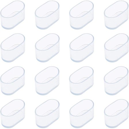 16 stk. 15mm x 30mm Ovale Stolebeskytter Møbel Ovale Puder Silikon Stoleben Beskytter Til Stol Bord