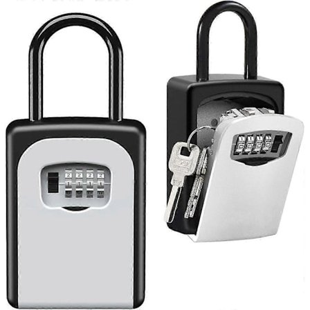 Key Safe with 4-Digit Code, Waterproof Wall Mount