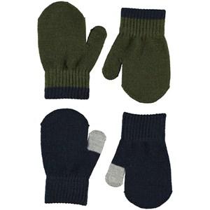 Molo 2-Pack Galaxy Blue Kenny Mittens 0-3 Years - Gloves and mittens - 0-3 years - Navy