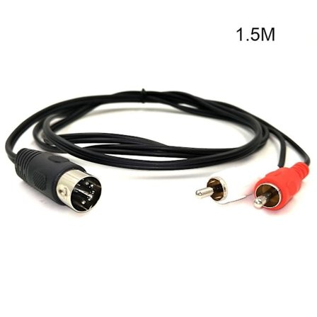 5p Din-stik Han til 2rca til Electrophonic Bang&olufsen Quad Stereo System 1,5m