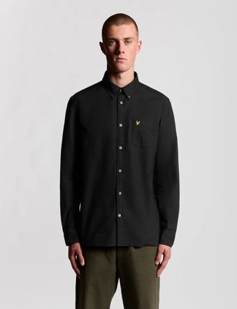 Lyle & Scott Plain Oxford Shirt - Black - XS