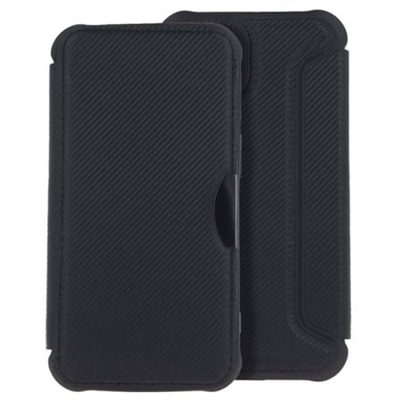Étui Folio Smart Carbon svart - Kompatibel med Apple iPhone 16
