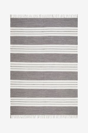 KM Home - Puuvillamatto Sund - Harmaa - Puuvilla- & räsymatot - 200X300 - - Homeroom