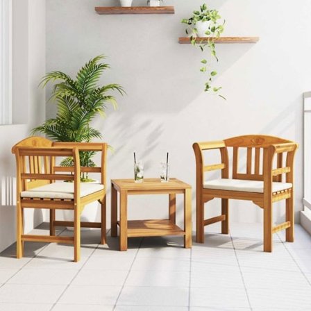 Utomhusbänk Vidaxl bänk Naturlig oljefinish 68,5 x 46 x 82,5 cm