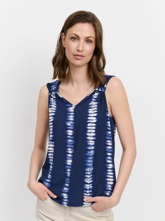 SIGNATURE - Top - Navy Mix - Mønstret