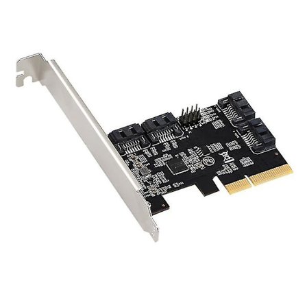 Pcie X4 til 4-porters Sata3.0 utvidelseskort Pcie3.0 adapterkort Asm1164 chip utvidelseskort Pcie til S