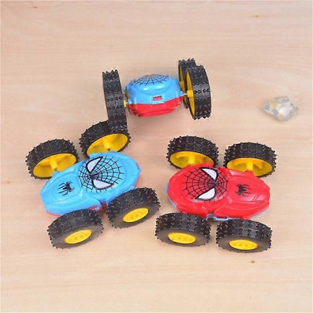 Spiderman Biler Inertial Dobbeltsidet Dumper Lastbil Legetøjskøretøjer Faldbestandig 360 Legetøjsbil Styring Træk Tilbage Bil Børns Gave