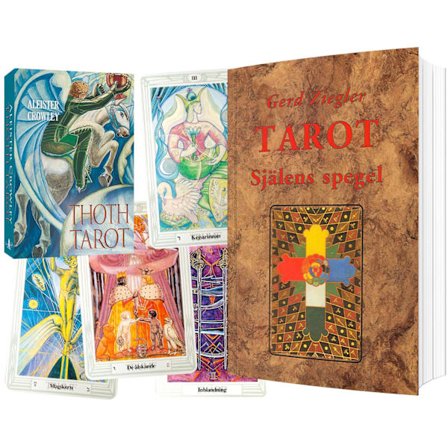 Tarotpakke: Sjælens spejl bog + Thoth Tarotkort svensk udgave