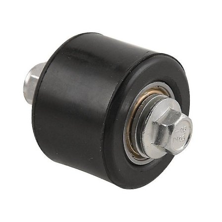 Kjedetrinse for motorsykkel terrengsykkel, 8 mm gummi & jern kjedetrinse spenningsrulle hjulguide 1 stk svart