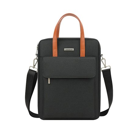 Vandafvisende, let og stødsikker polyester laptop taske med flere lag Black 14 inch