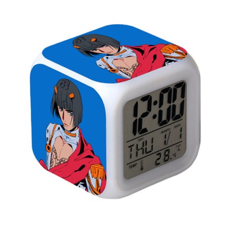 Anime-herätyskello One Piece LED-neliökello Digitaalinen herätyskello ajalla, lämpötilalla, hälytyksellä, päivämäärällä